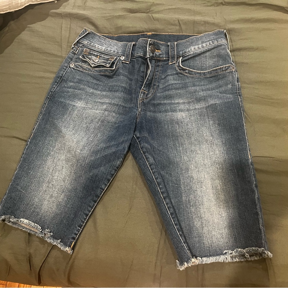 True Religion Blue Jean Shorts for Men Size 31